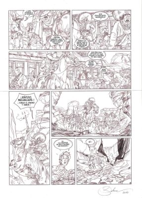 Salomone Paul | Planche originale 9 L’HOMME QUI N’AIMAIT PAS LES ARMES A FEU du tome 1 Chili con Carnage par SALOMONE | Galerie Napoléon