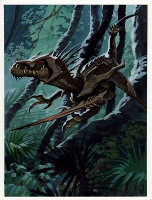 Den Beauvais | Jimandu - Guardians Published Collectible Fantasy Card Painting (1990S) | Romitaman