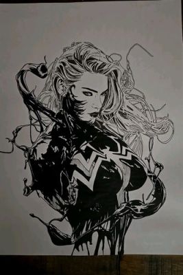 Original Inked Comic Art Of She Venom | eBay US (Buy It Now)