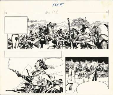 Micheluzzi, Attilio - Original plate "Americani" + colour proof (1983) | Catawiki