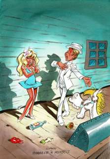 Dany | Lucky Luke, dessin original Ã  l’encre de chine et aux… | Septimus