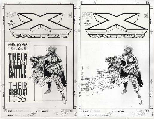 Jan Duursema | Duursema, Jan - X-Factor #100 Cover, 100Th Issue - Havok Holds Dead Madrox | Cool Lines Art