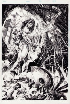 Pablo Marcos | Savage Sword & Conan Ink Art Commission - Signed 2006 | Anthony’s Comic Book Art