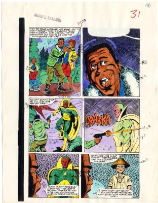 Jim Sanders III Ron Wilson | Marvel Fanfare the Vision Color Guide Issue 48 Page 31 | Catskill Comics