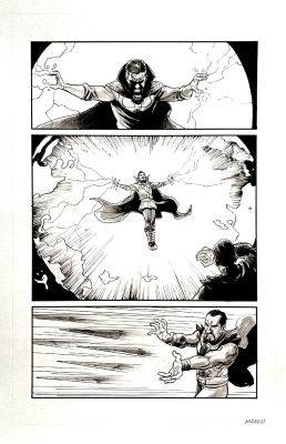 Ibrahim Moustafa | Dr. Strange: Nexus of Nightmares P 17 Semi-Splash (Doctor Strange Dattles Baron Mordo!) | Romitaman