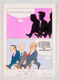 Chiappori, Alfredo - original satirical plate for Panorama (1990) | Catawiki