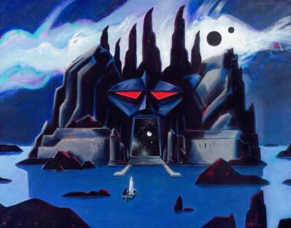 François Avril & Philippe Druillet - FRANÃ‡OIS AVRIL & PHILIPPE DRUILLET - L‘ÃŽle des morts - peinture 02