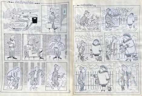 Tenas/Monsieur Duchemin. "Méprise" gag muet en 2 planches… | Dagoty