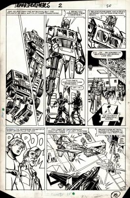 Frank Springer, Kim Demulder | Transformers #2 P 16 (Historic Very 1St Optimus Prime Transformation Page!) 1984 | Romitaman