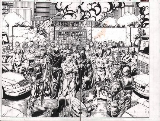 Danny Miki, David Finch - Avengers #501 Pgs.22&23 Dps - All Marvel Heroes - 2004