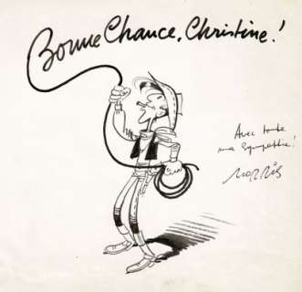 Morris | Lucky Luke, dessin original Ã  l’encre de chine… | Septimus
