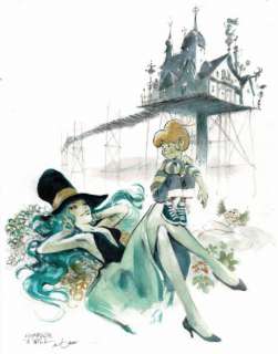 René Follet | Isabelle, dessin original Ã  l’aquarelle en hommage Ã … | Septimus