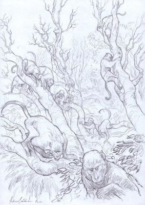 Federico Bertolucci | Love #1 [La tigre] vignetta 090 (splash page) | Krazy Art Gallery