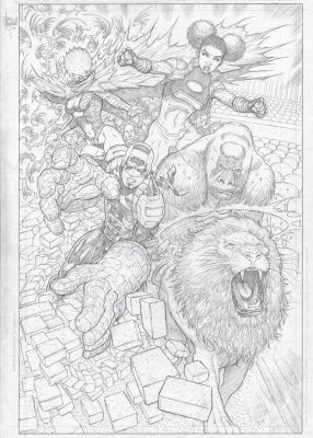 Ian Churchill – Teen Titans – 15p10 – Splash | Berserker Art