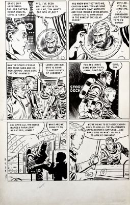 Frank Thorne | Tom Corbett, Space Cadet #10 P 30 (Rare Early Thorne Art! Corbett in Every Panel!) Large Art -1954) | Romitaman