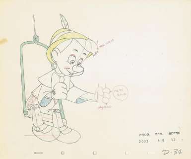PINOCCHIO - Studio Disney, 1940. Dessin d’animation de Pinocchio dans | Rossini