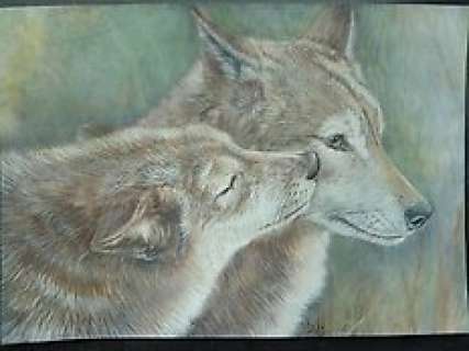 De Vuyst, Ingrid (o.a. Blauwe Bliksem) - Originele tekening in aquarel - Wolven (2018) | Catawiki