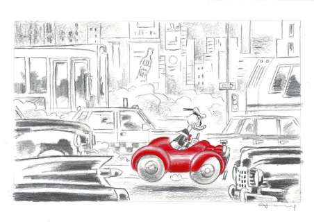Donald Duck in New York - Original Drawing - Tony Fernandez  - EO | Catawiki