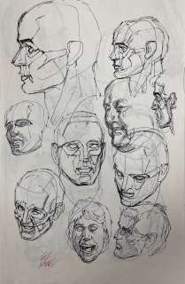 GIL KANE SIGNED ORIGINAL COMIC ART DRAWING DOUBLE SIDED 11’ x 17" | Los Angeles Estate Auction