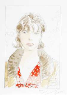 Gibrat, Jean-Pierre (1954) | Dessin crayon et aquarelle pour un portrait de Cécile,… | Stanley’s Auction