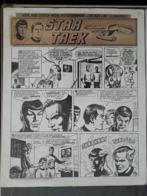 ORIGINALSEITE STAR TREK riesig von JOHN STOKES 60er Jahre RAUMSCHIFF ENTERPRISE | eBay Europe