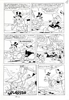 MASSIMO DE VITA - Original page for Topolino n. 899. Cm. 25x35. Ink. Mint. Code 1990.