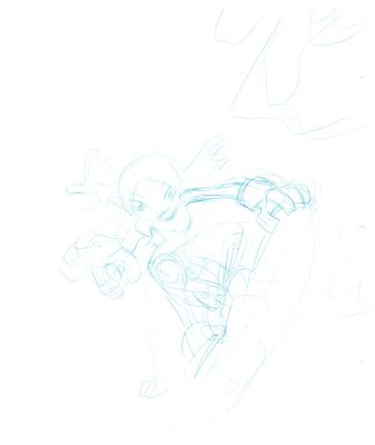 Dave Bullock 2 LOT Hand-Drawn Comic Illustrations for Covers and Book DC L7 | Charles Scott Gallery