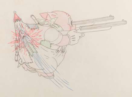 A Porky Pig “Westward Whoa" Production Drawing. | Van Eaton Galleries