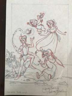 Walt Disney Peter Pan - Sara Storino & Andrea Nicolucci - original illustr. - Page volante | Catawiki