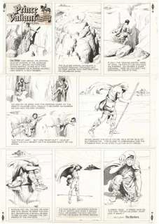 275: Foster Prince Valiant Sun 1958 original comic art | Russ Cochran