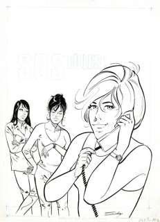 Sidney - Couverture originale Ã  l’encre de Chine - Julie, Claire, Cécile T.12 - S.O.S. filles ! - (1996) | Catawiki