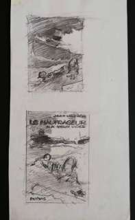 Valhardi T10 - Esquisses originales pour la couverture ’La naufrageur aux yeux vides’  - (1982) | Catawiki