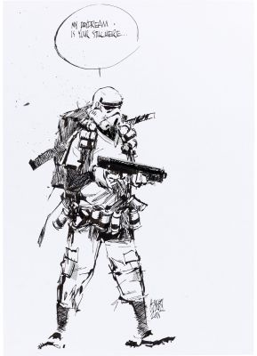 Ashley Wood | Star Wars Storm Trooper Toy Art By Ashley Wood | ComicArtFans Classifieds