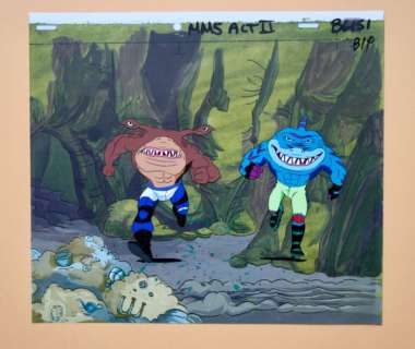 Street Sharks - Animation Cel + Copy Background - Page volante - Rue requins - (1997/1994) | Catawiki