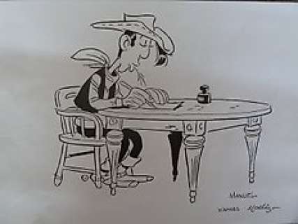  - Tenret, Manuel (d‘après Morris) - Original art - Hommage Ã  Lucky Luke - (2018) 