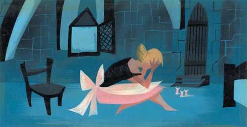 CENDRILLON - Studio Walt Disney, 1950. Etude Ã  la gouache de Mary Blair. | Rossini