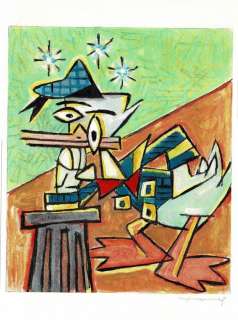 Donald Duck inspired by Picasso - Original Mixed Media Artwork - Tony Fernandez - EO - (2015) | Catawiki