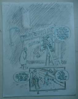 Will Eisner Originele schetsplaat - Will Eisner reader/ zonsondergang in Sunshine City - Page volante - Autre - (1985) | Catawiki