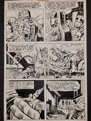 Jack Kirby, Vince Colletta - Big Barda 1St Appearance First in Mr. Miracle #4 Cover Scene By Jack Kirby