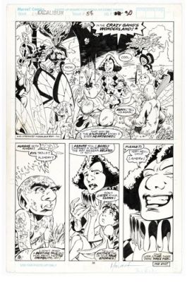 Joe Madureira Excalibur 58 pg22 AWESOME CRAZY GANGS WONDERLAND JESTER 1/2 SPLASh | eBay US