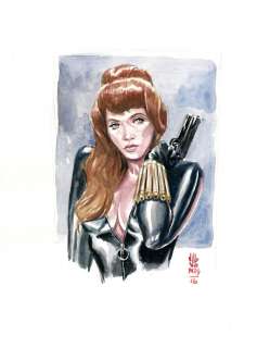 Jg Jones - black widow pinup