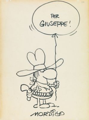 Lot 351 - Mordillo Guillermo - "Cowboy", anni 80