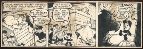 Panda - Originele dagstrooktekening - uit Panda en het geheim van het eenzame eiland - (1952) | Catawiki