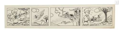 Dubois, Claude (1934... | Avion - Strip original humoristique en 4 cases paru... | Maison Good
