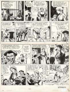 Jijé | Bernadette, planche n°8 Ã  l’encre de Chine publi… | Banque Dessinée