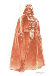 Darth Vader By Sanjulian - Original Sanguine Drawing - Page volante - EO | Catawiki