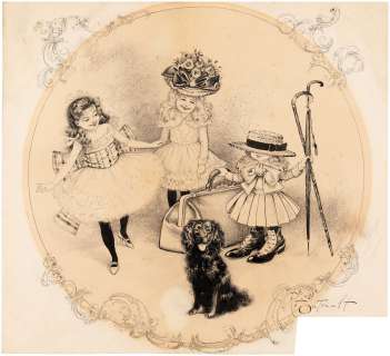 "JUDGE" 1900 ORIGINAL ART BY R.F. OUTCAULT. | Hake’s