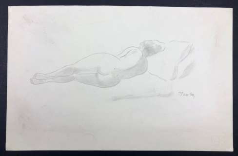 Manca - Illust. orig. "Nudo di schiena" - EO | Catawiki