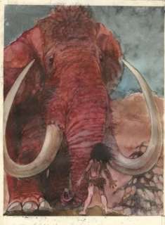 Hausman.Illustration originale Naoh et le mammouth | BDEnchères