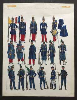 Funcken, Liliane & Fred - Dessin original en couleur - Infanterie légère France - (1982) | Catawiki
